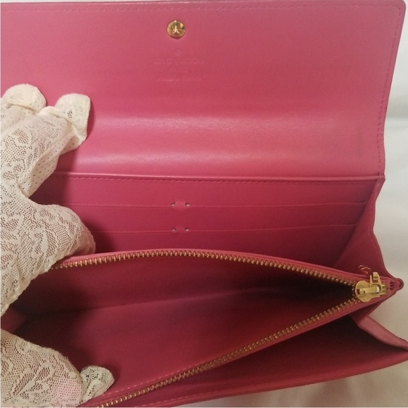 Louis Vuitton Pink Sarah Vernis Leather Wallet - Picture 12 of 12